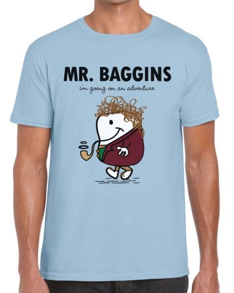 Mr. Baggins Lord Of The Rings Mr. Men Unisex T-shirts In 4 Colours